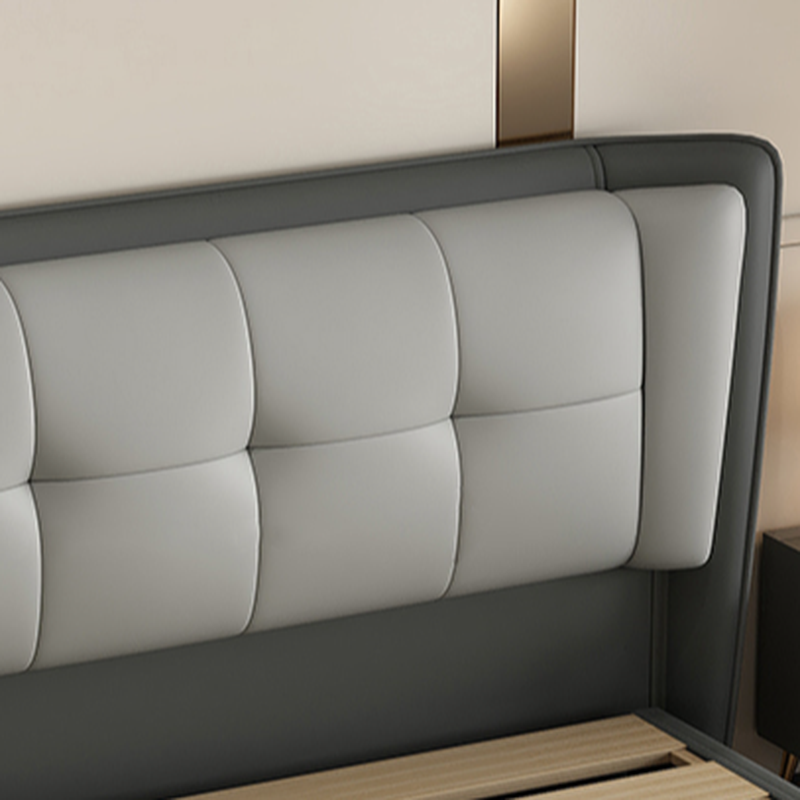 Trendy Panel Headboard with No Distressing, Piled Tufted Rectangle Design for King/Full Bed, Featuring Sponge Upholstery and Standard Height - image 7