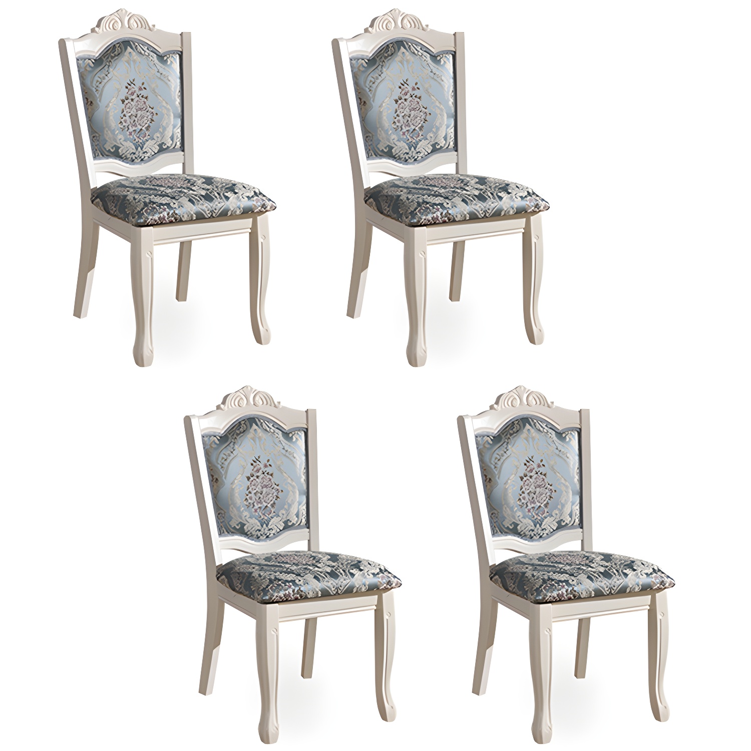 Victorian Style Wood Dining Set - Solid Wood Construction with Warranty - 5-Piece Set
