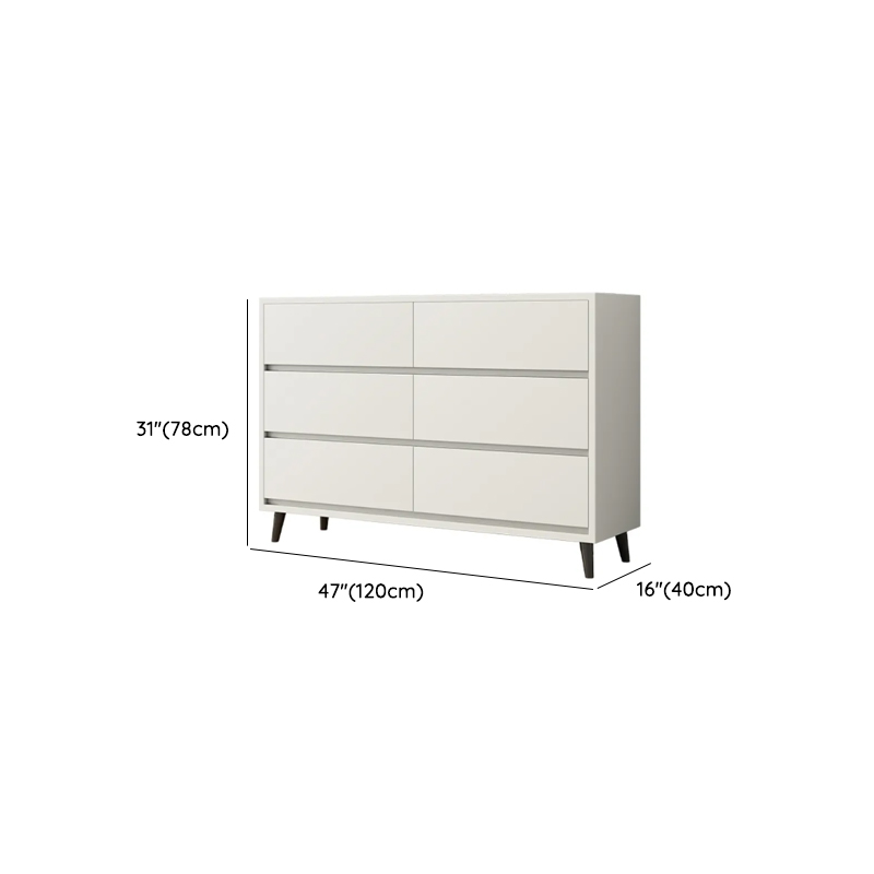 White Simple Raw Wood Console Dresser/Lingerie Chest/Bachelor Chest with 6/4/8 Drawers in Horizontal/Vertical Orientation - image 15