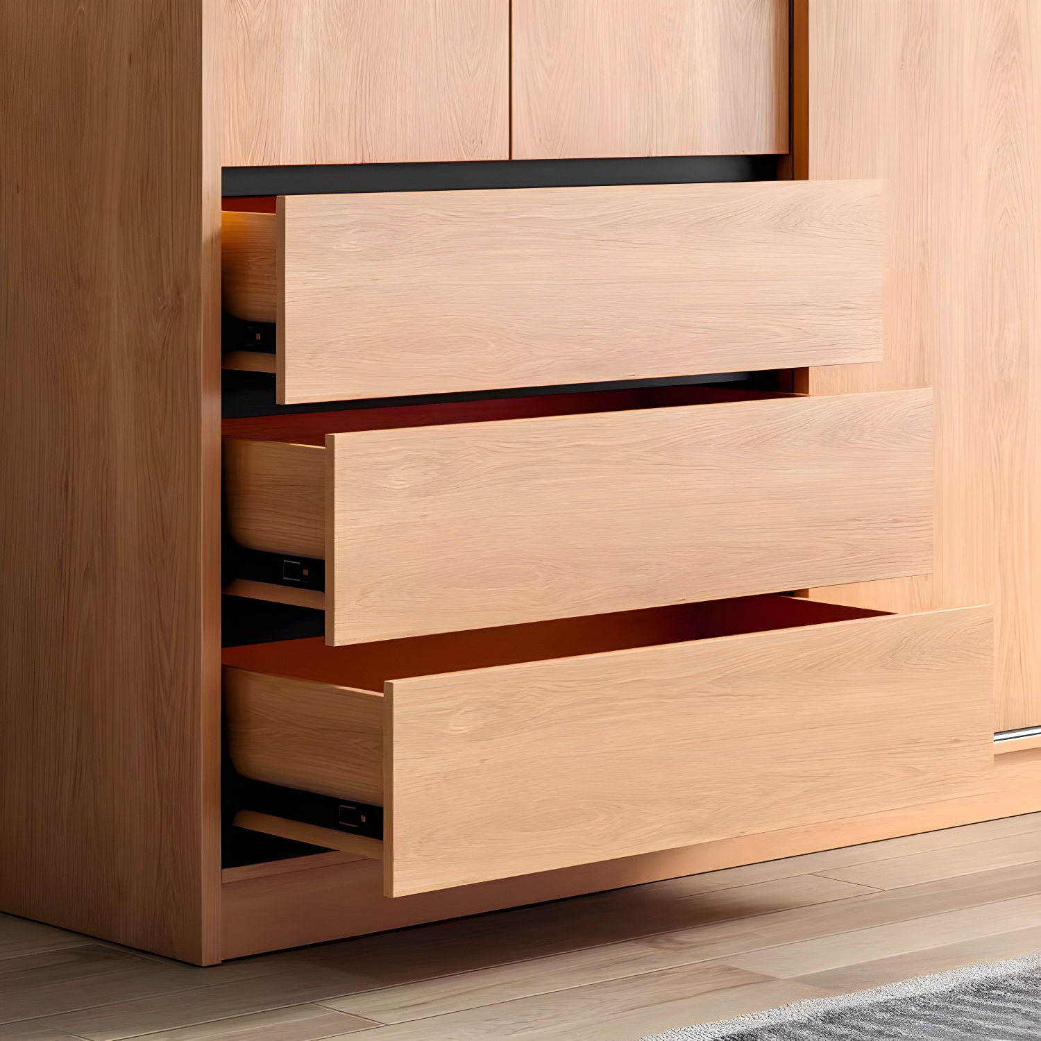 Engineered Wood Wardrobe Armoire with Drawer Contemporary Wardrobe Closet - image 6