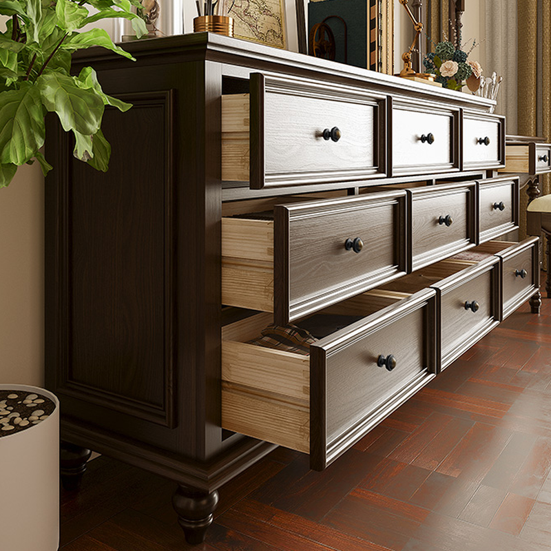 Classic Cocoa Lumber Horizontal/Vertical Console Dresser/Lingerie Chest/Bachelor Chest with 9 Drawers/7 Drawers/6 Drawers