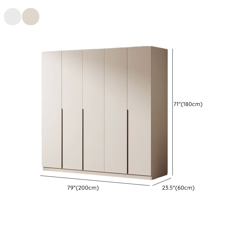 Modish Wooden Independent Armoire Cabinet with Interior Shelves and Clothing Rod - image 11