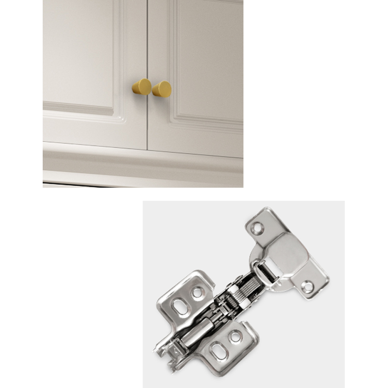 Art Deco Chalk Manufactured Wood Free Standing Interior Shelves Wardrobe with Soft Close Drawer and Hanging Rod - image 12