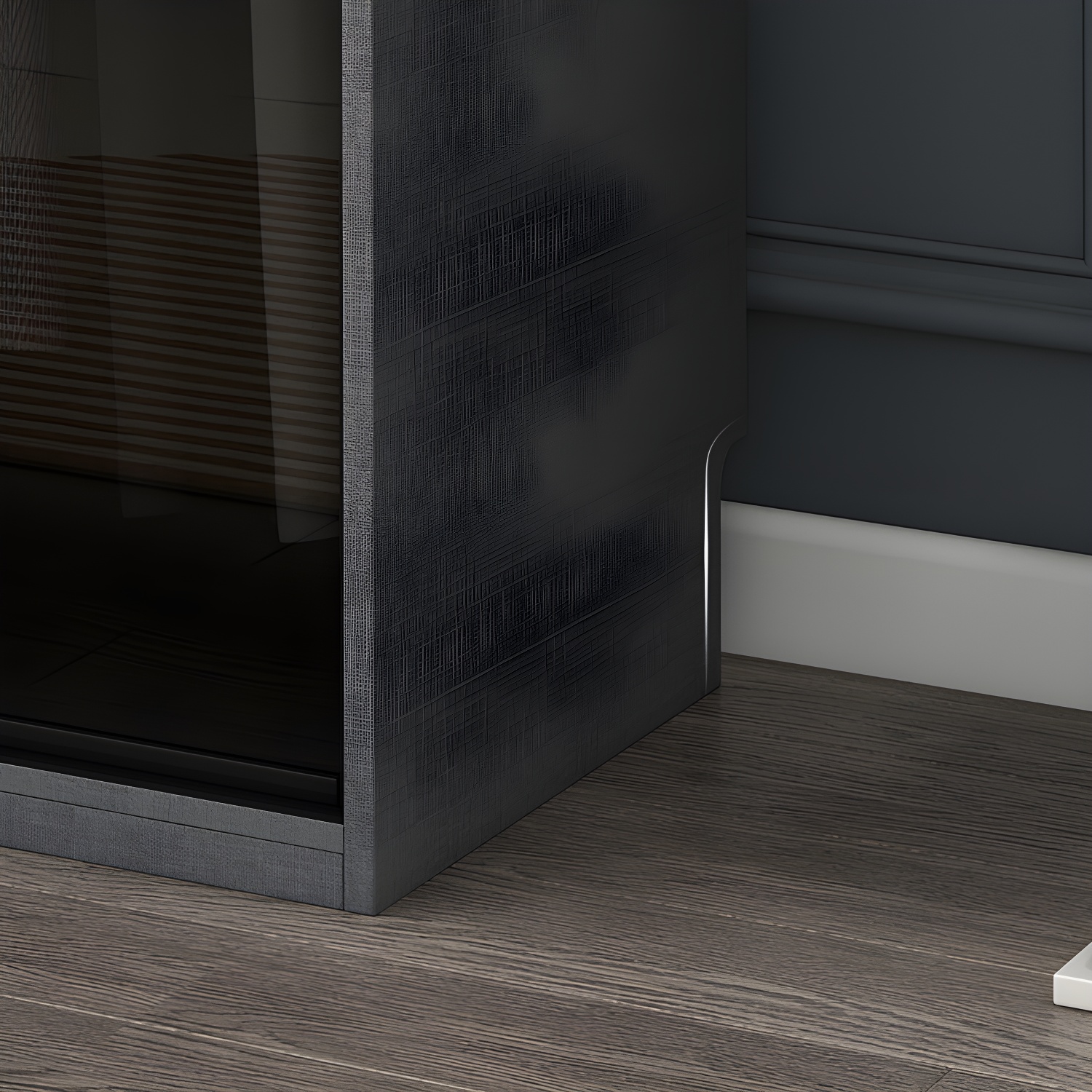 Mirrored Finish Cabinet with Glass Door Modern Interior Storage Cabinet without Lighting - image 11