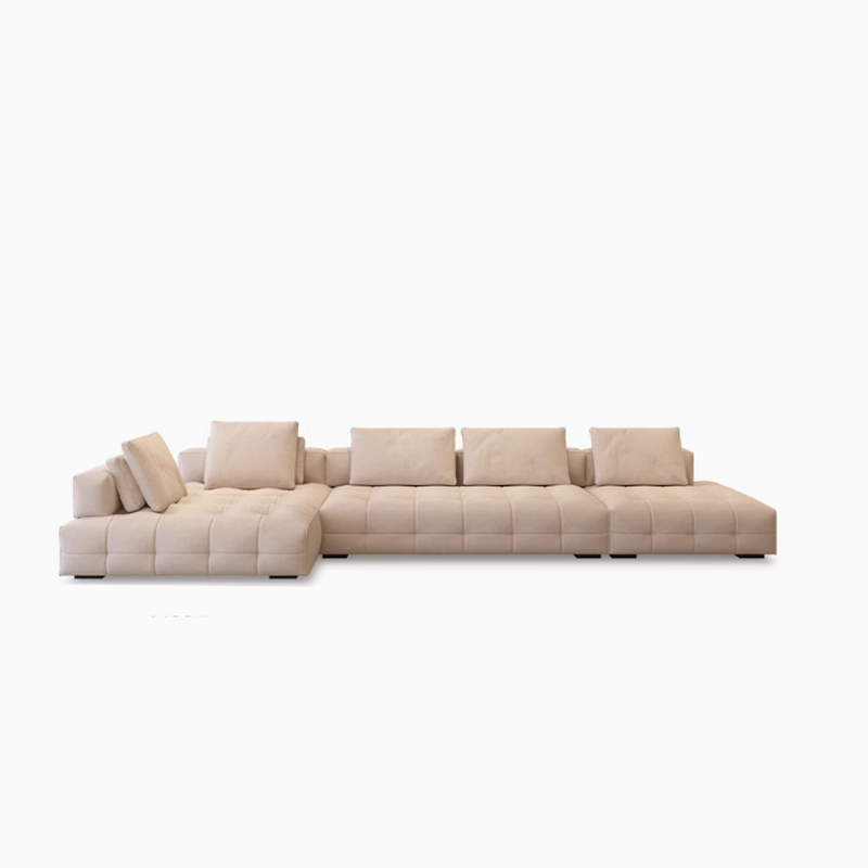 L-Shape Corner Sectional for 5 Person with Button-tufted Detail