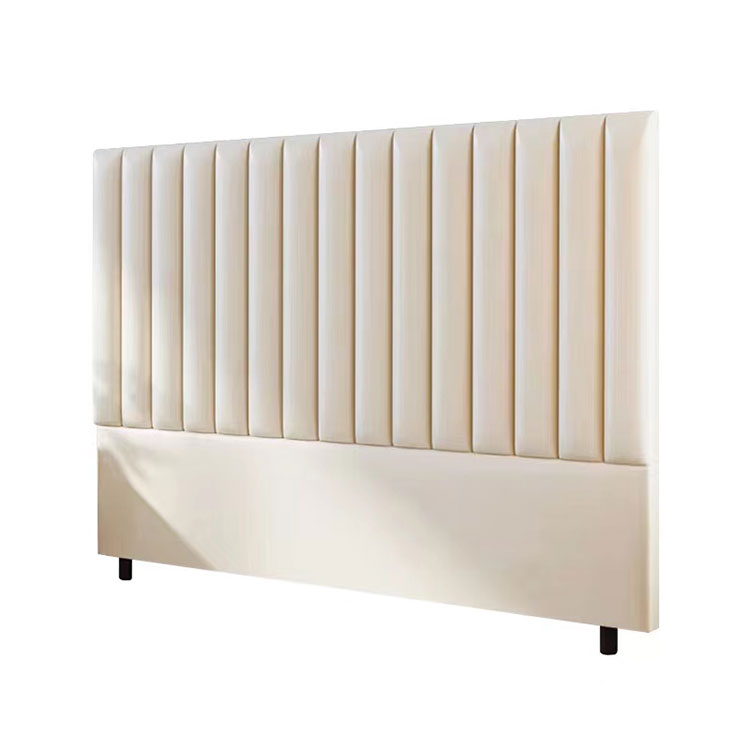 Modern Upholstered Pine Headboard with Leather Upholstery and Wood Legs - image 12