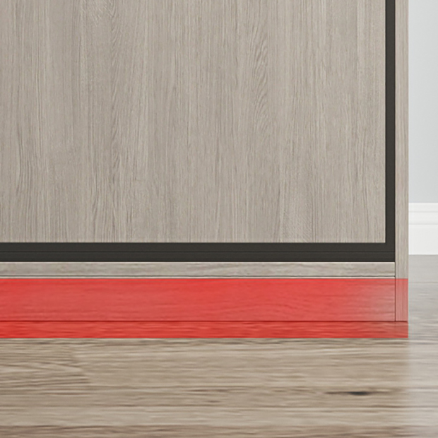 Contemporary Plate Storage Wood Wardrobe with Clothing Rod and Shelves in Light Grey - image 4