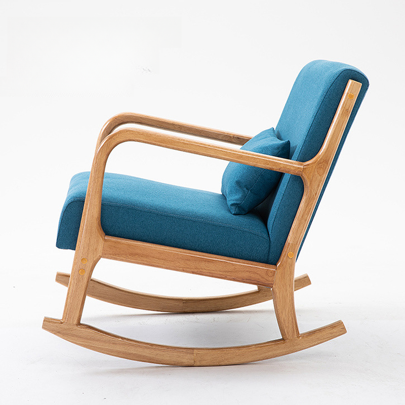 Casual Chalk/Cocoa/Azure Wood Rocking Chair Couch - image 15