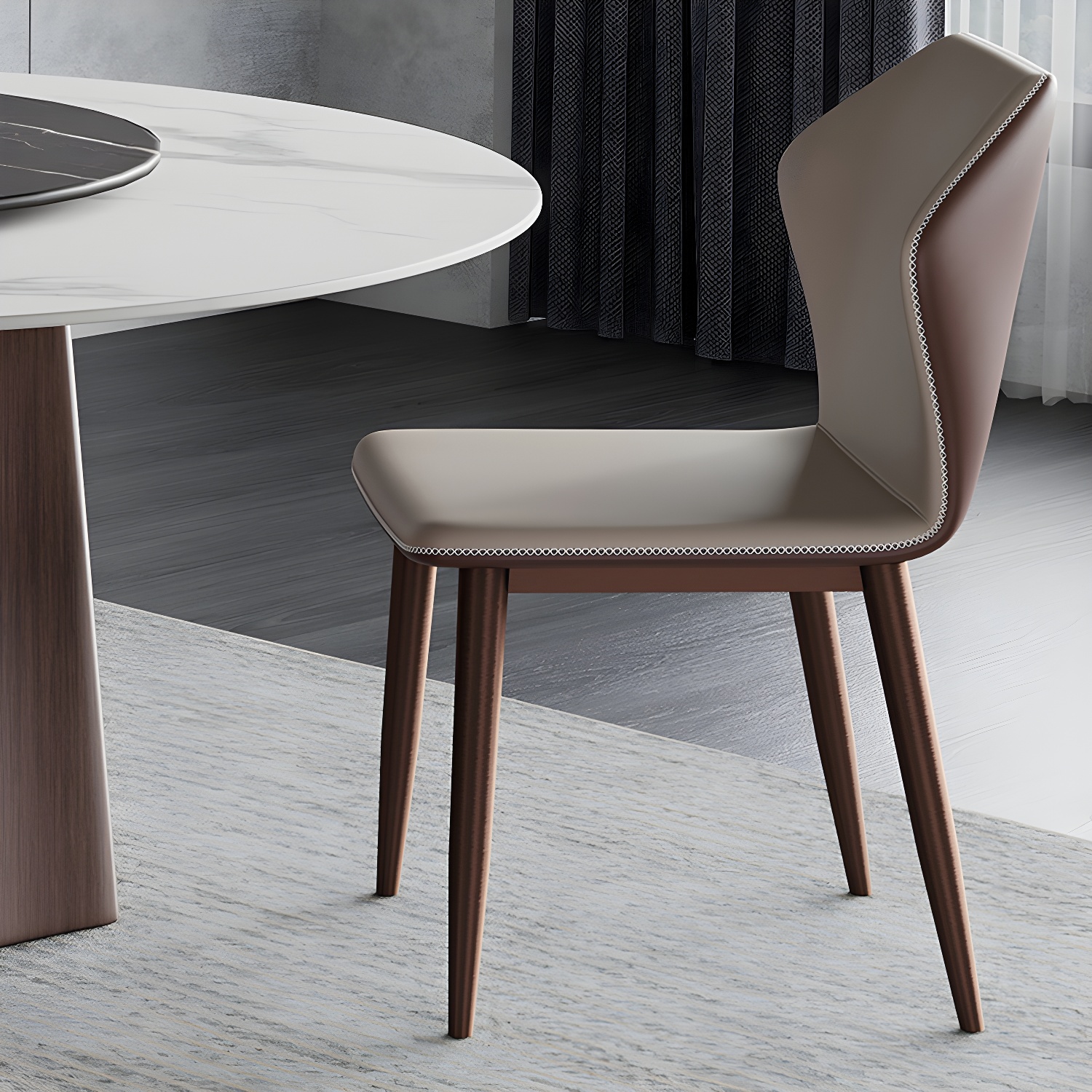 Modern Dining Table Set 1/3/4/7 Pieces with Metal Base Kitchen Furniture Set - image 8