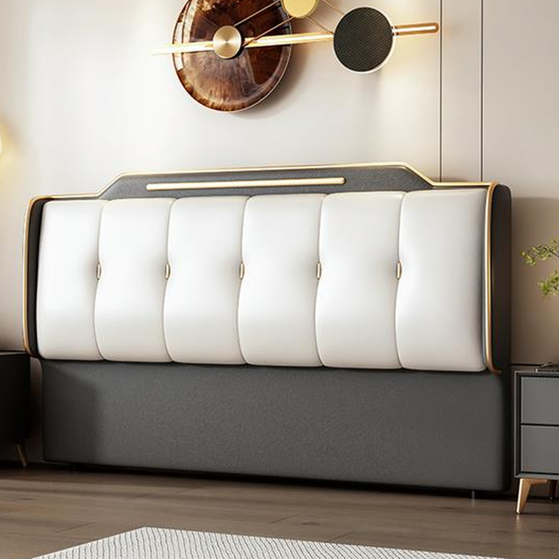 Art Deco Style Panel Headboard in Pine Wood with No Distressing, Rectangle Shape for Queen/Full/Twin XL Bed, Featuring Sponge Upholstery and Standard Height - image 5