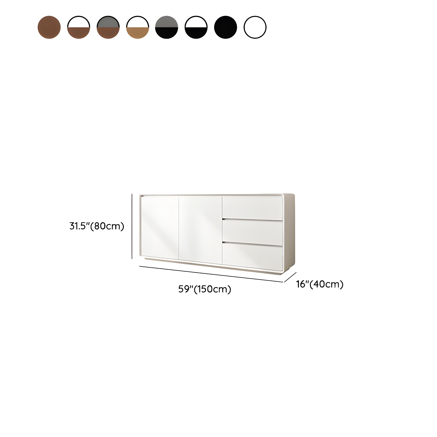 Modern and Contemporary Credenza Wood Dining Buffet with Cabinets and Drawers - image 24