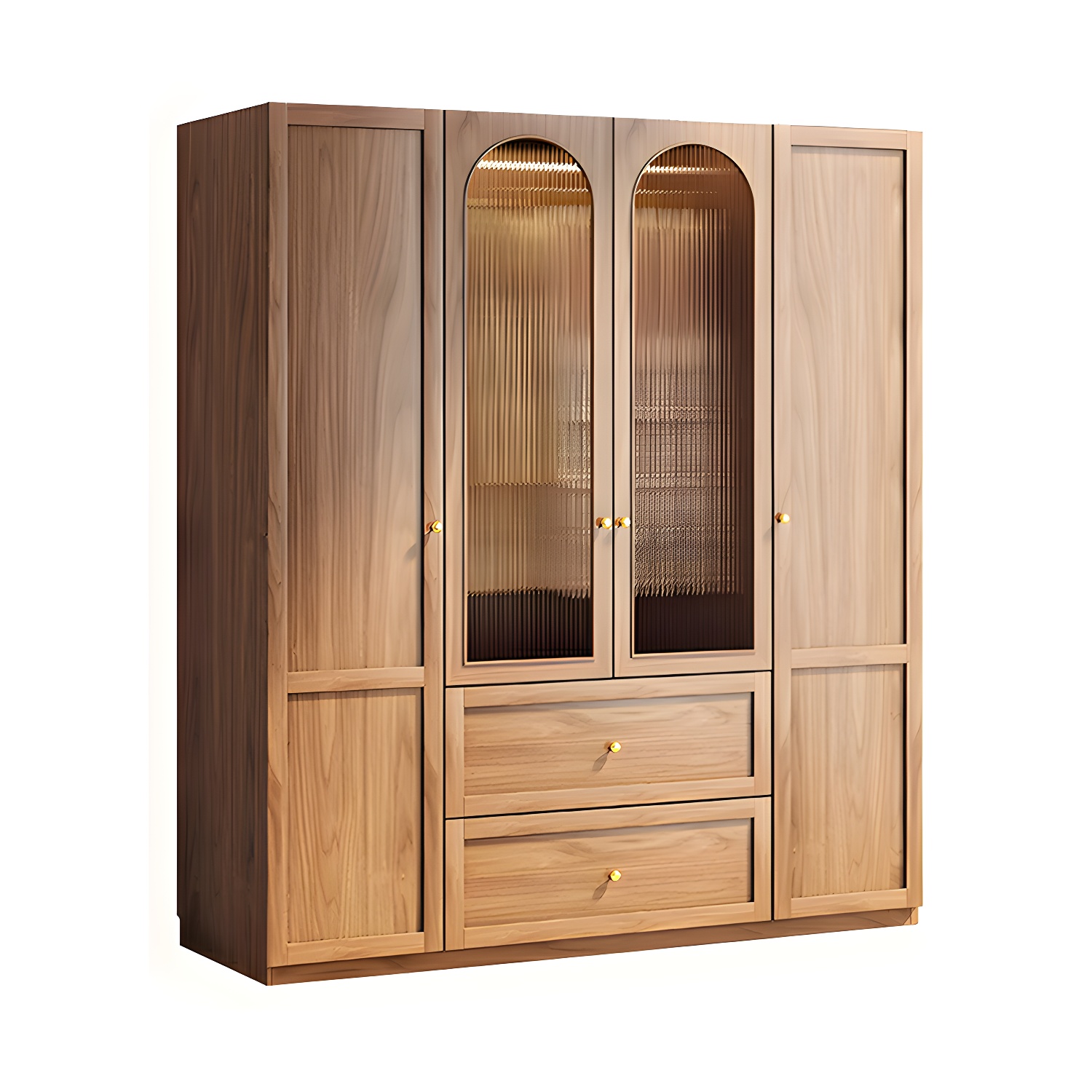 Fashionable Natural Wood Wardrobe Armoire for Stylish Closet Organization - image 5