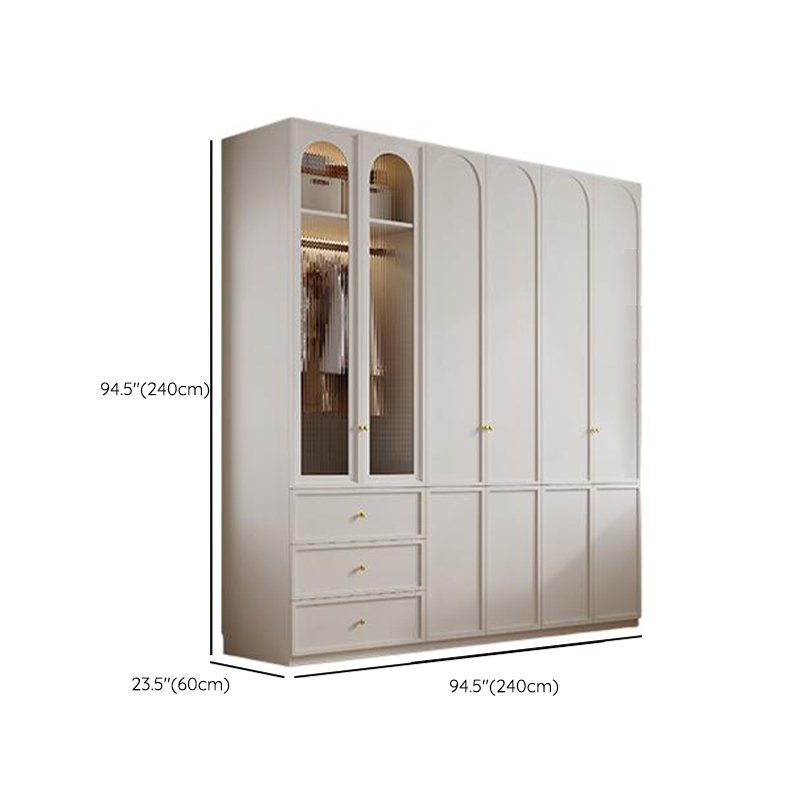 Minimalist Manufactured Wood Independent Almirah with 3-Drawer, Interior Shelves, and Clothing Rod - image 39