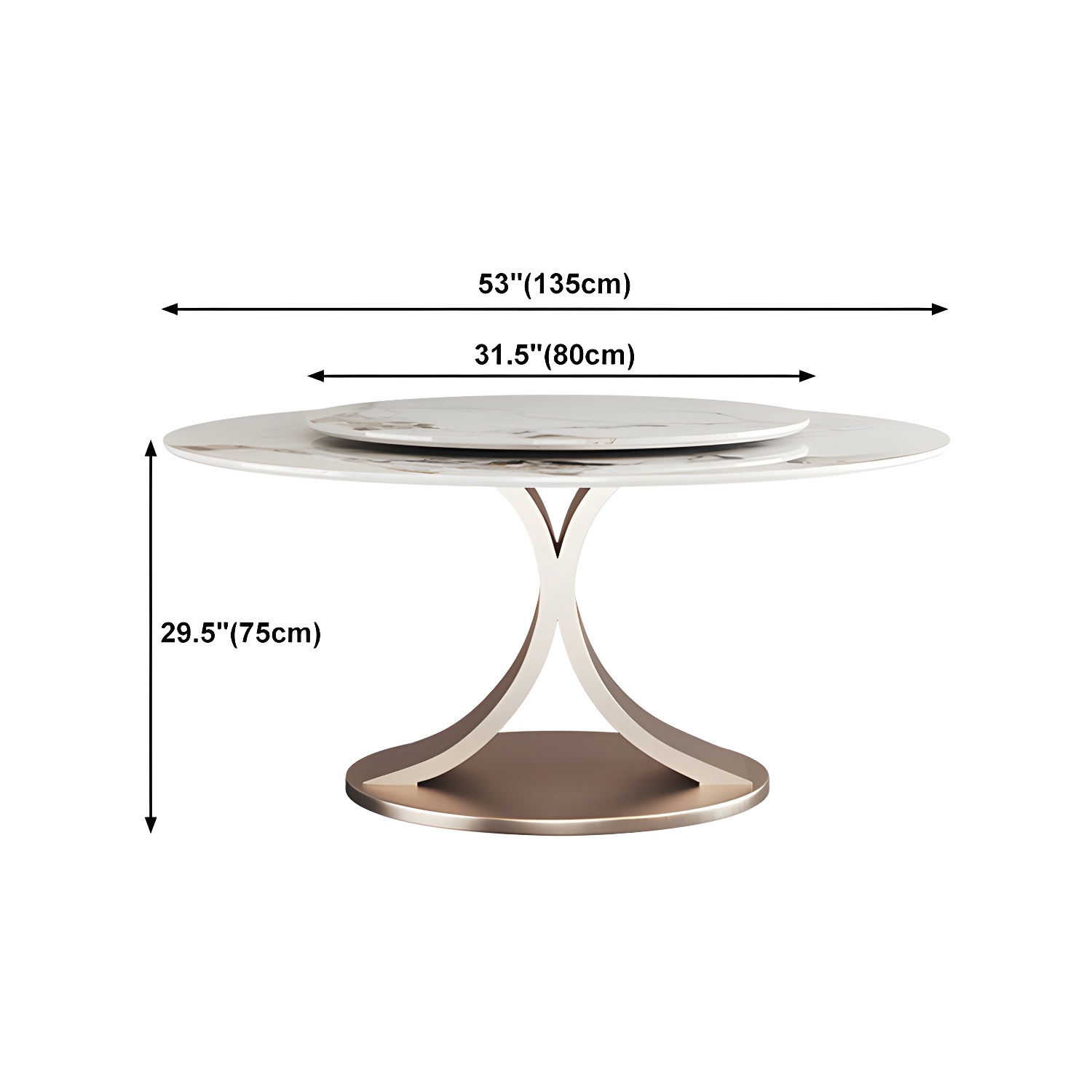 Modern 1/4/7 Pieces Dining Table Set with Sintered Stone Top Stainless Steel Dinette Set - image 11