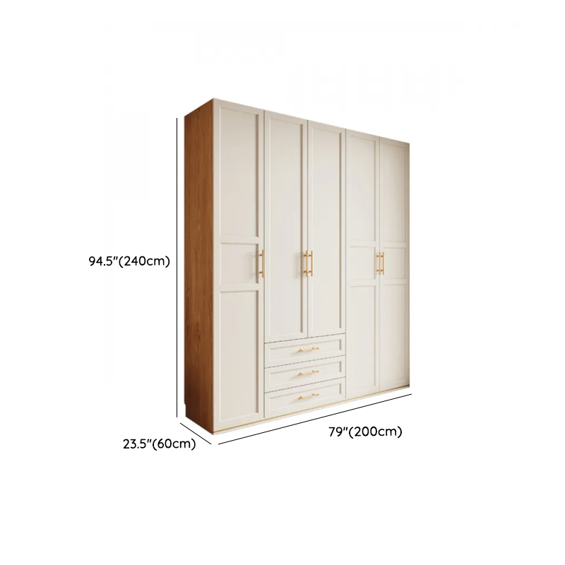 White Minimalist Laminate Independent Wardrobe Closet with Soft Close Drawer, Soft Close Door, and Interior Shelves - image 14
