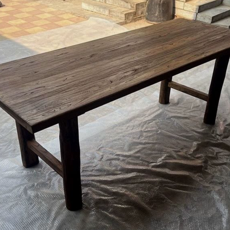 Classic Cocoa Rectangular Timber Dining Table, Standard Height, Fixed Mechanism, Seats 8/4/6 - image 7