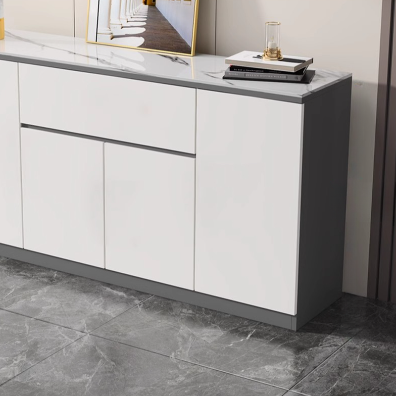 Standard/Wide Modish Adaptable Shelf Sideboard with Pantry Hutch and Sintered Stone Countertop, 3 Drawers/2 Drawers/Single Drawer & 3 Doors/4 Doors - image 6