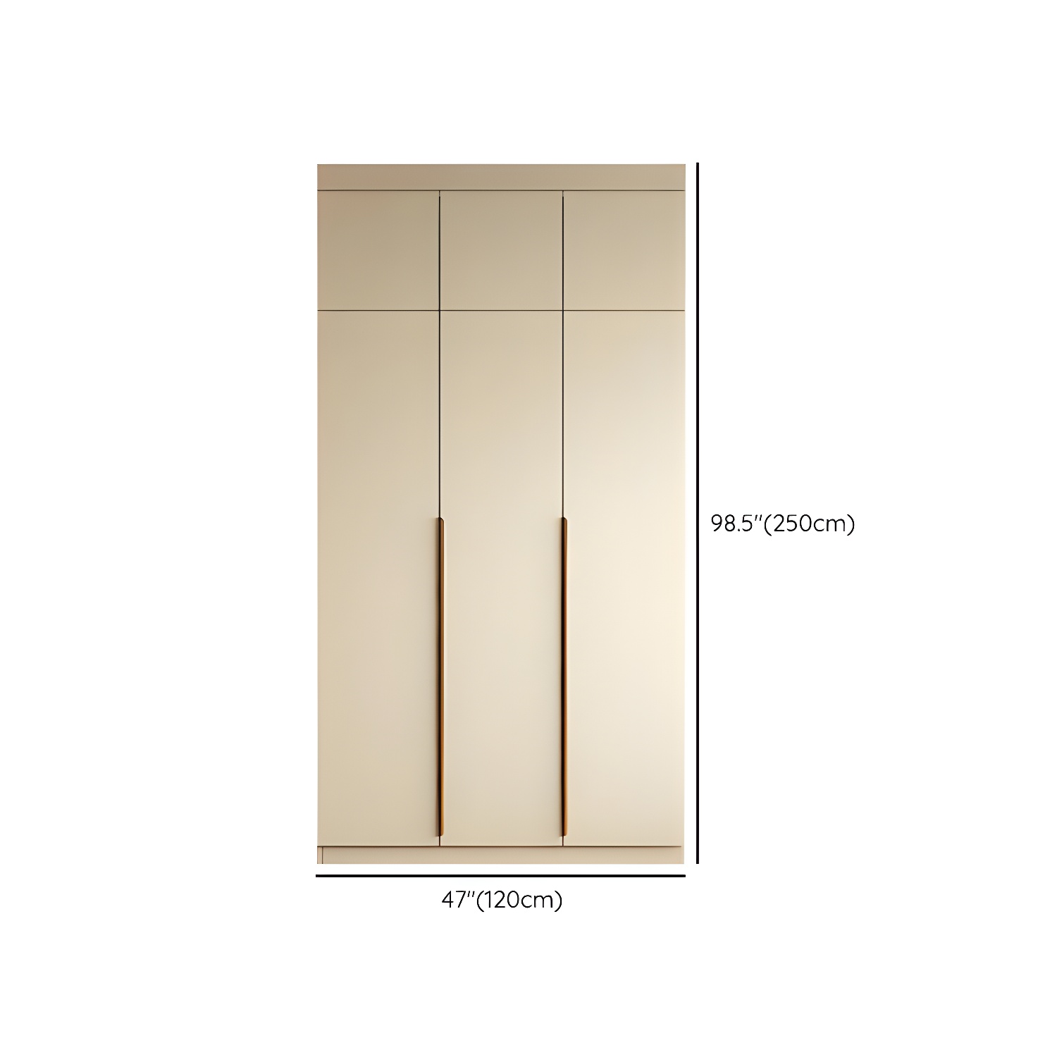 Modern Wardrobe Cabinet Engineered Wood with Garment Rod in White - image 14