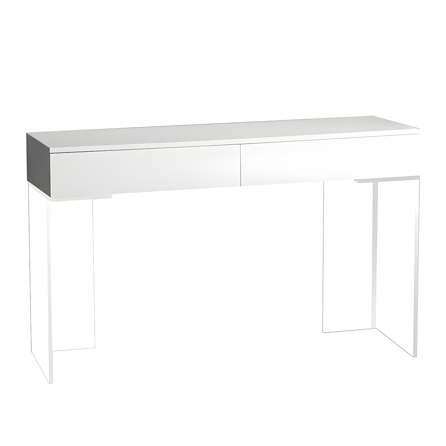 Contemporary Acrylic Vanity Desk 2-Drawer Vanity Dressing Table - image 8