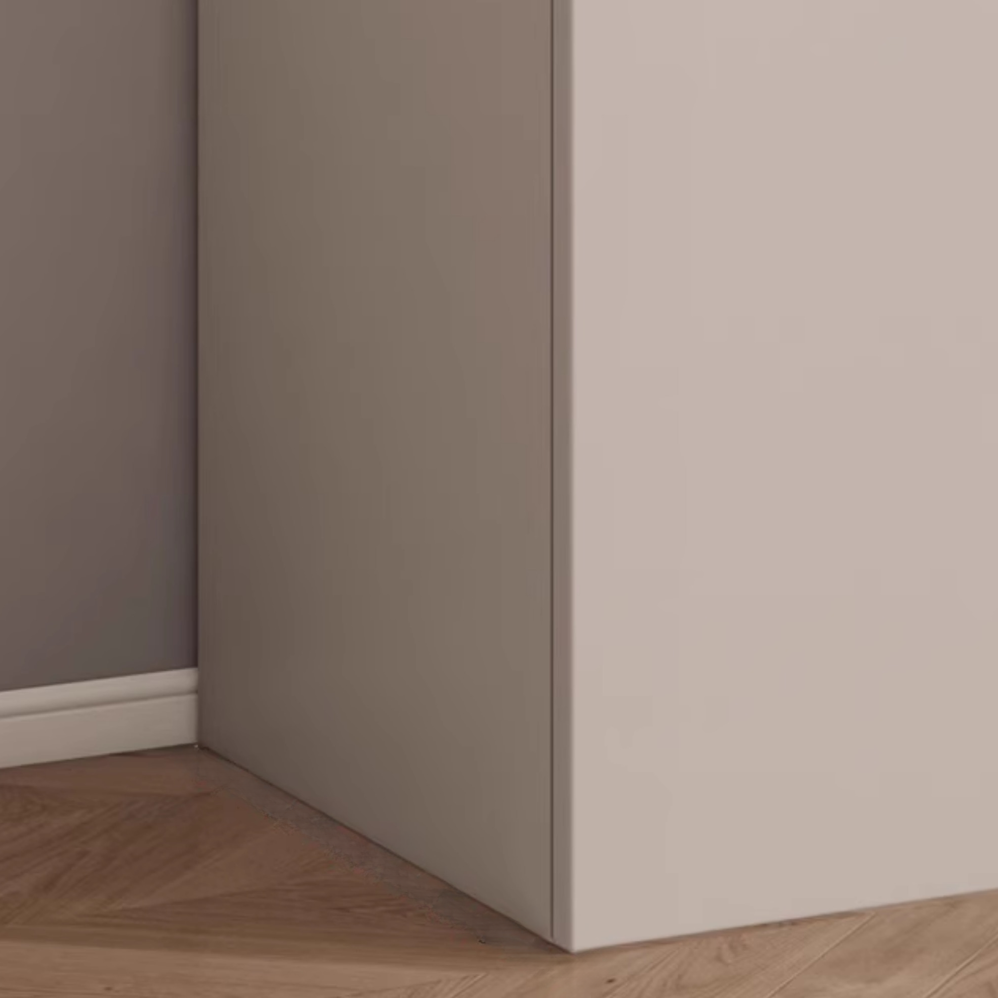 Chalk Modish Manufactured Wood Wardrobe Closet with Soft Close Drawer, Soft Close Door, Interior Shelves, and Clothing Rod