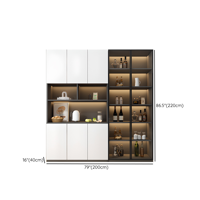 Two Toned Unclosed & Self-supporting Wide Sideboard with 2 Shelves & Benchtop - image 28