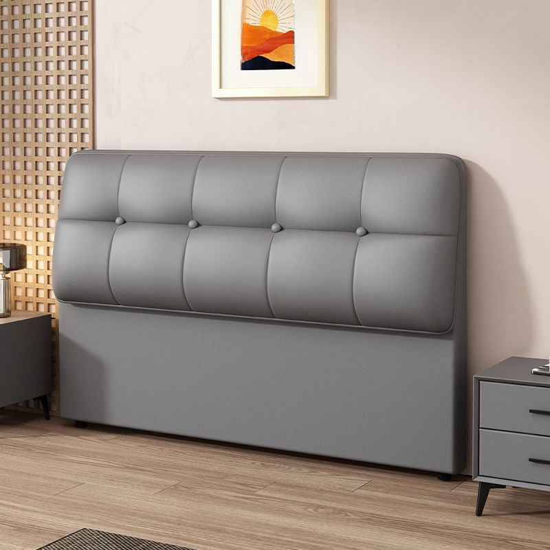 Art Deco Style Panel Headboard with No Distressing, Decorative-stitched Tufting, Rectangle Shape for King/Queen/Full Bed, Sponge Upholstery Fill, Standard Height