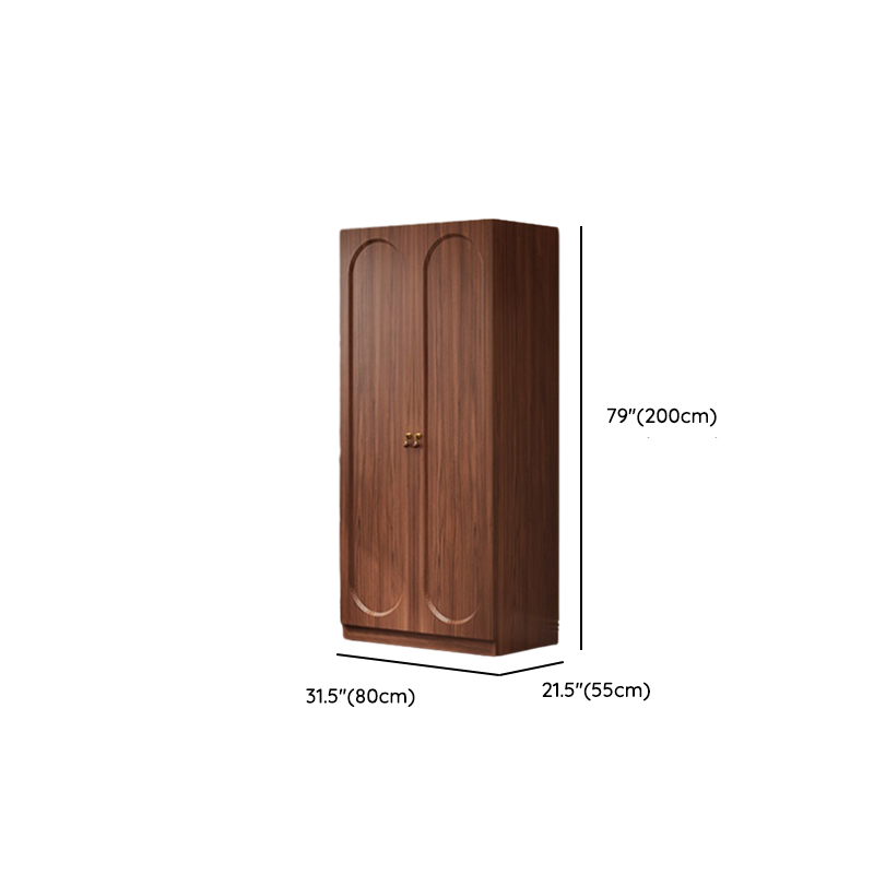Sepia Modish Wooden Armoire Cabinet with Adaptable Shelf, Soft Close Door, and Clothing Rod - image 3