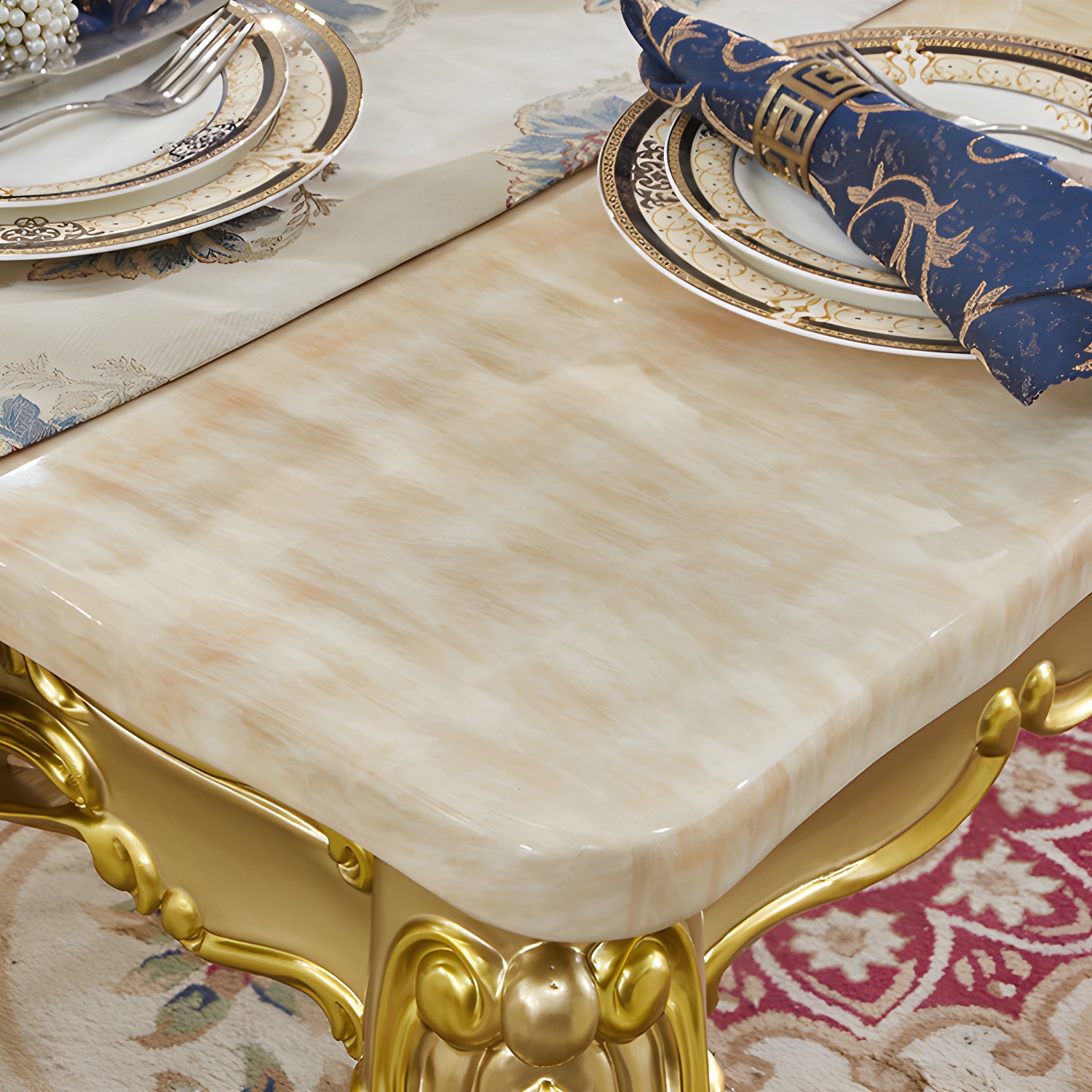 Victoria Rectangle Table Set 1/2/5/7 Pieces Dining Set for Home Use - image 4