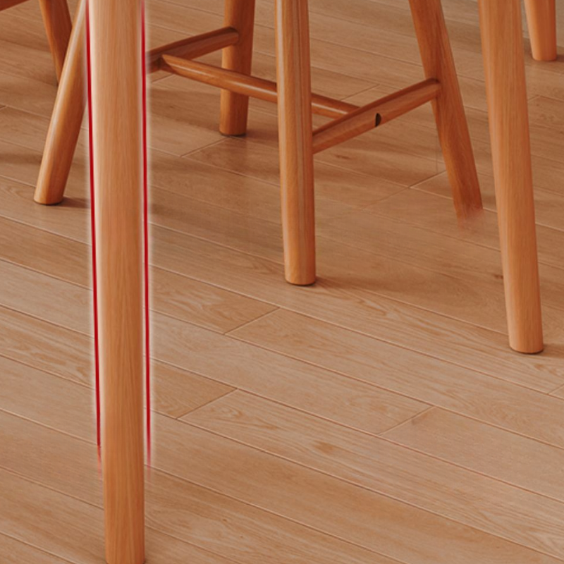 Trendy Rectangular Rubberwood Dining Table Set with Four Legs, 5 Piece Set, Unfinished Color - image 3