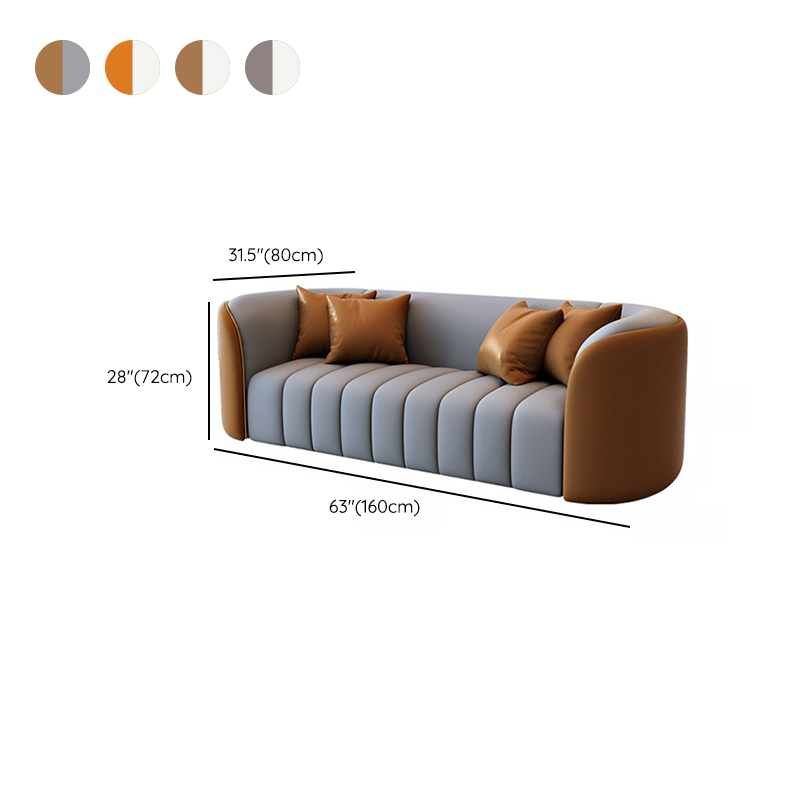 Trendy Grey/Ivory Solid Color 3-seater/for 2/1 Person Floor Sofa/Loveseat/Single Sofa with Tuxedo Arm for Sitting Room - image 22