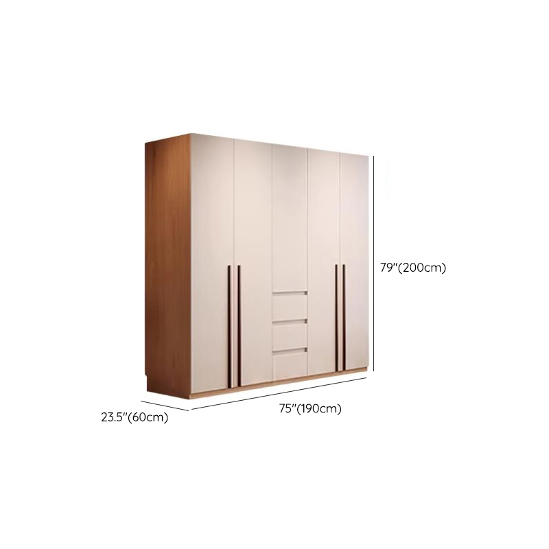 Beige Modish Laminate Independent Wardrobe with Soft Close Drawer, Soft Close Door, and Interior Shelves - image 18