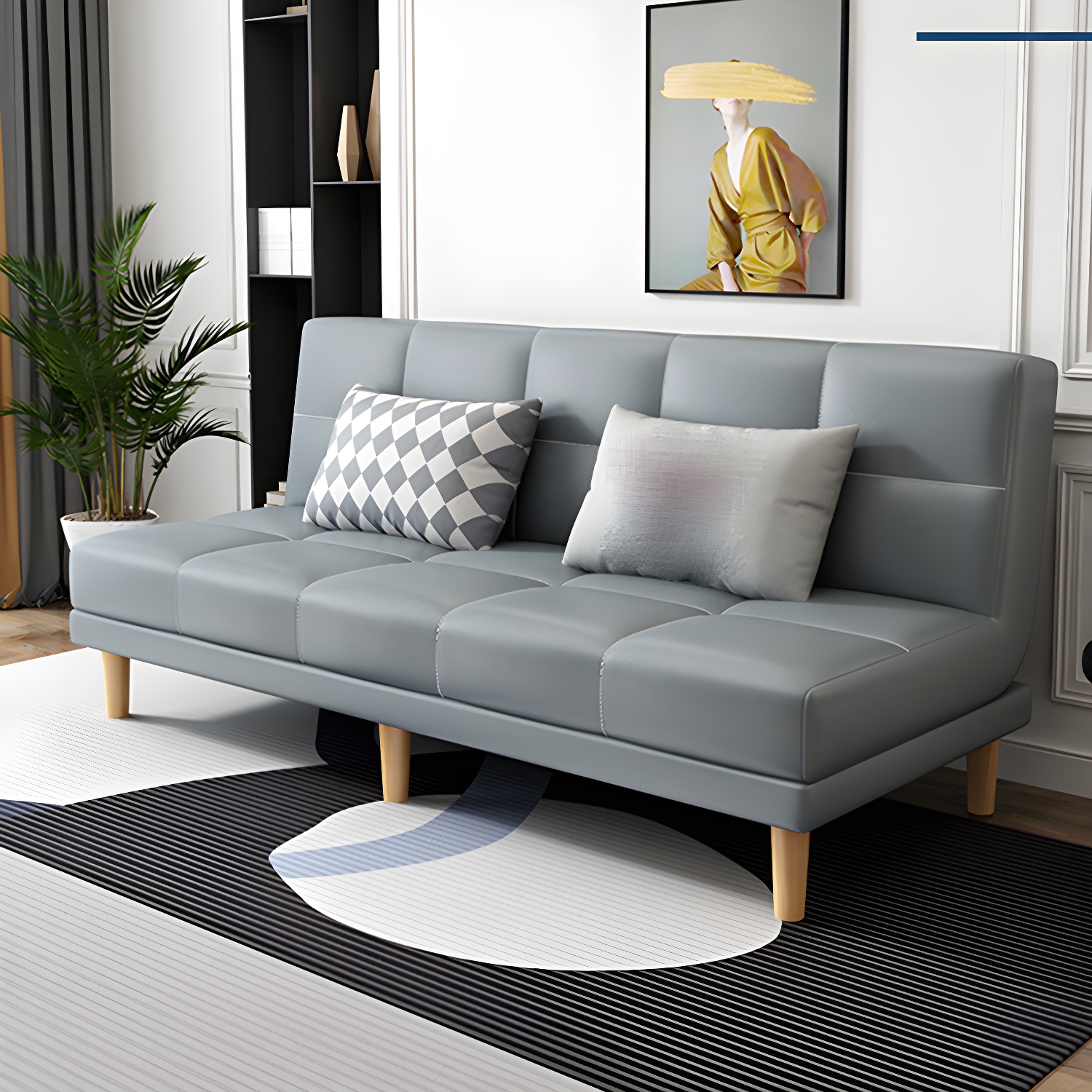 Contemporary Armless Standard Sofa Bed Dual Purpose Sofa for Living Room - image 20