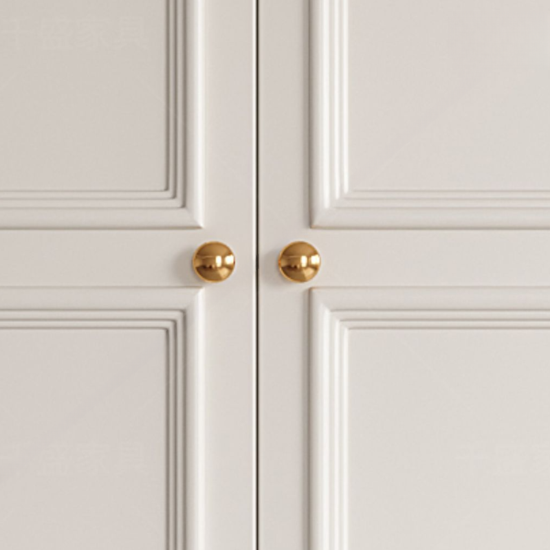 White Casual Wood Independent Armoire Cabinet with Soft Close Drawer, Soft Close Door, and Interior Shelves - image 5