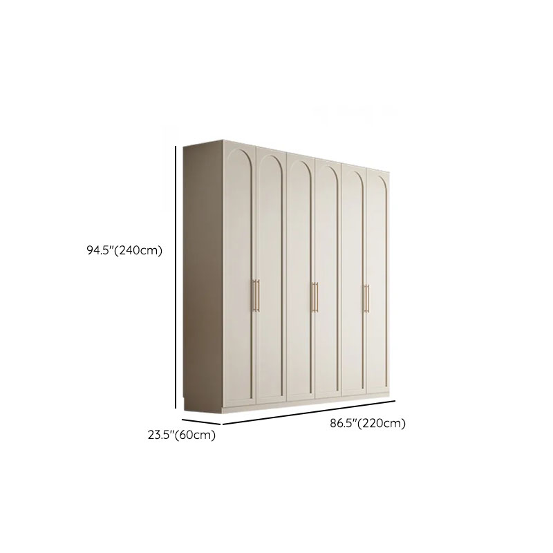 White Casual Manufactured Wood Independent Armoire Cabinet with Compartments, Soft Close Door, and Interior Shelves - image 24