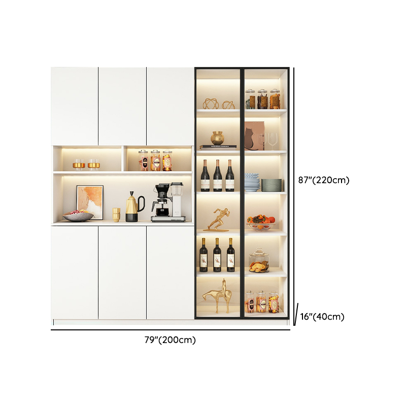 Modern White Wood Sideboard/Credenza 40cm Wide 220cm Tall - image 23