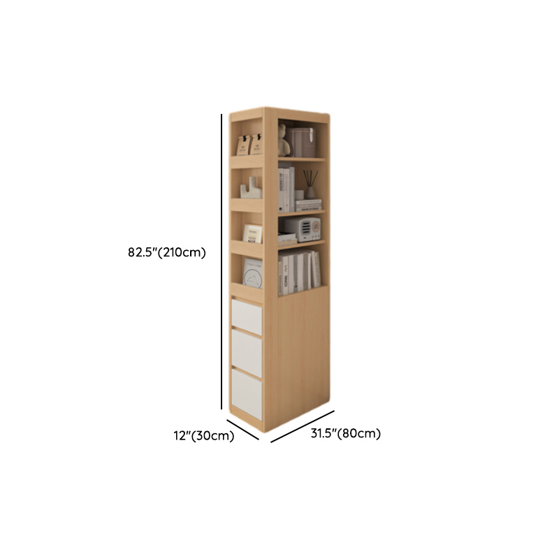 Modern Simple Style Rectangular Decorative Cabinet with 4 Exterior Shelves, Lumber Countertop in Wood Color, Soft Close Drawer, and Stain Resistant - image 15