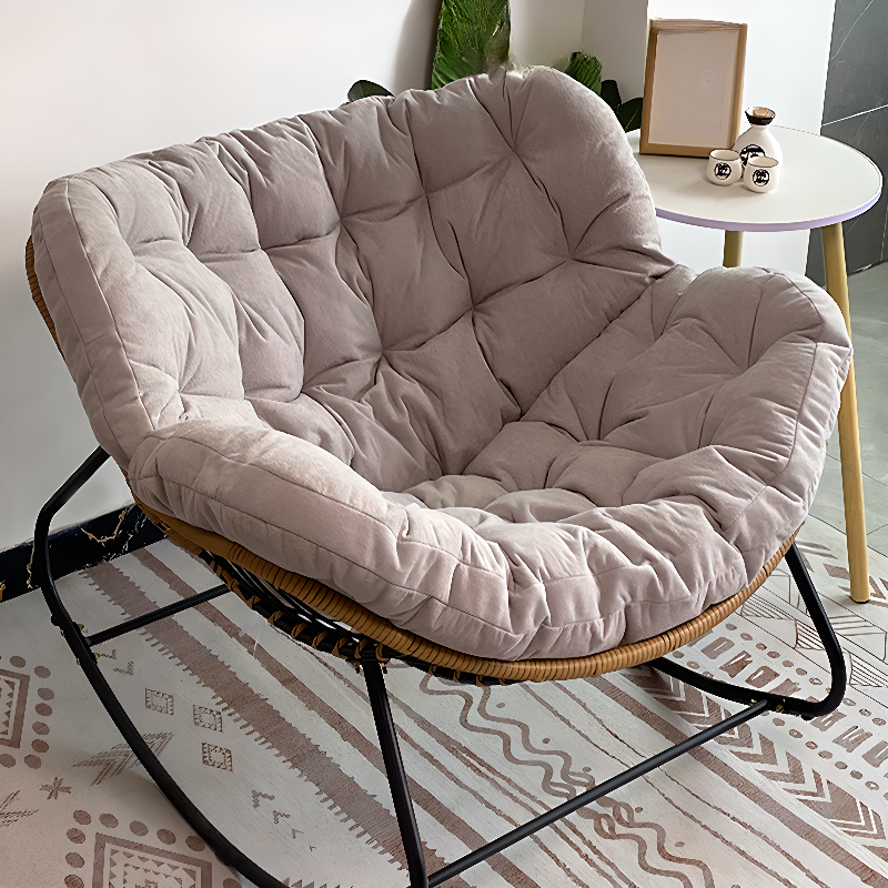 2 Person Rocking Chair Couch with Rear Back and Stationary - image 6