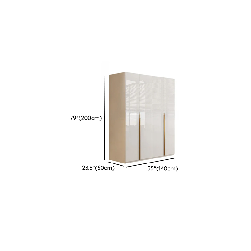 Chalk Minimalist Laminate Cabinet Armoire with Soft Close Drawer, Soft Close Door, Interior Shelves, and Clothing Rod - image 10