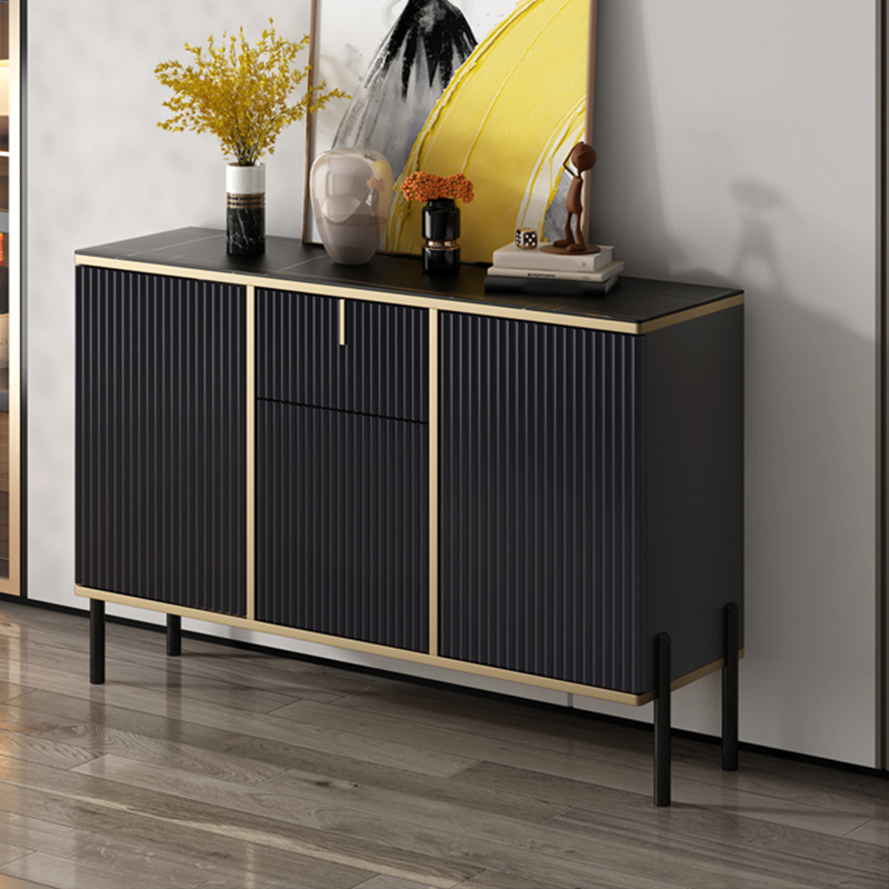 Glam Wood Sideboard Credenza with Cabinets and Drawers Assembly 40cm Width x 90cm Height - image 14