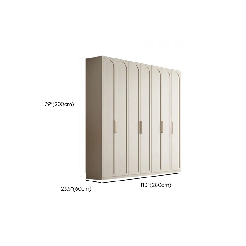 White Casual Manufactured Wood Independent Armoire Cabinet with Compartments, Soft Close Door, and Interior Shelves - image 23