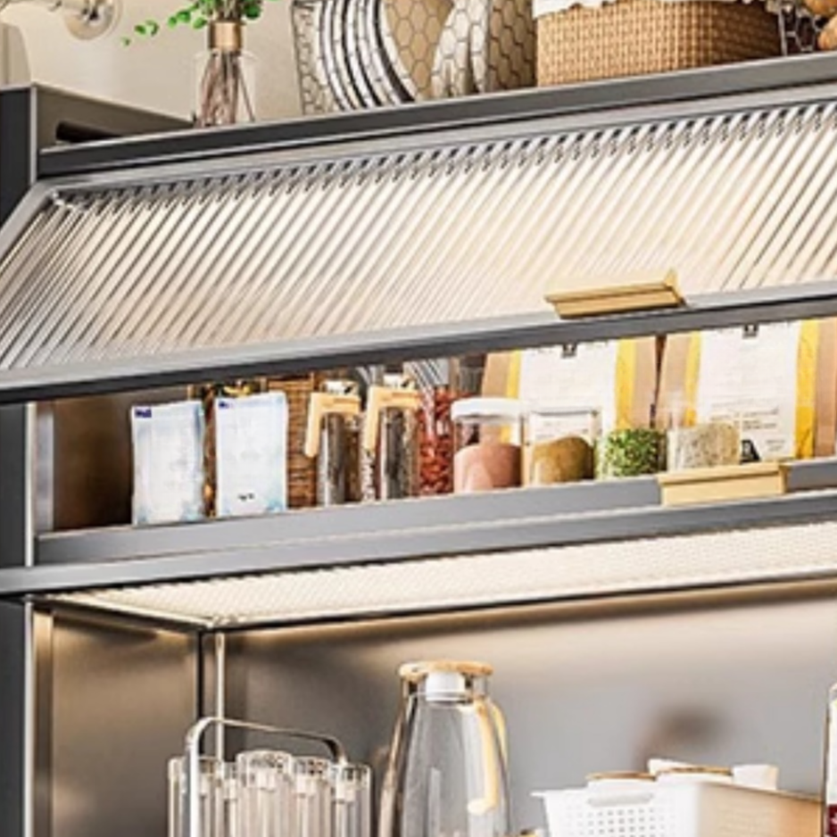 Modern Alloy Kitchen Storage, Alterable Shelf & Functional Storage Cabinet, 4 Doors/3 Doors/5 Doors, Standard - image 9