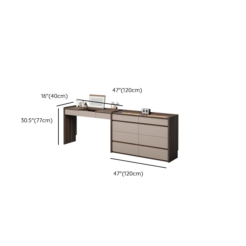Multi-Purpose Vanity Set with 10 Drawers, Lighting, Push-Pull, 2-in-1 Functionality, Adjustable Touch and Brightness - image 6