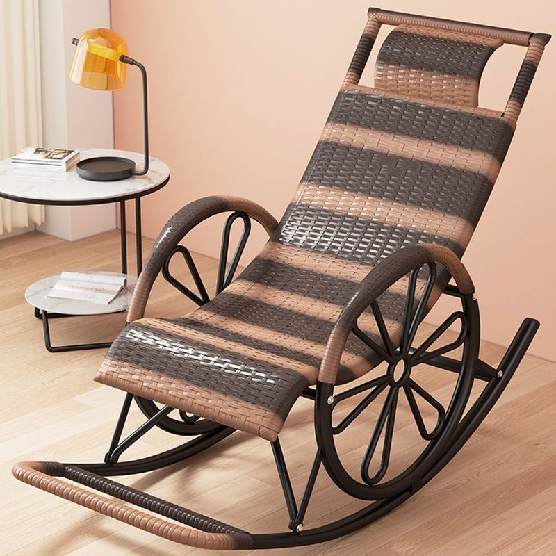 Craftsman Cane Porch Rocker with Round Arm - image 3