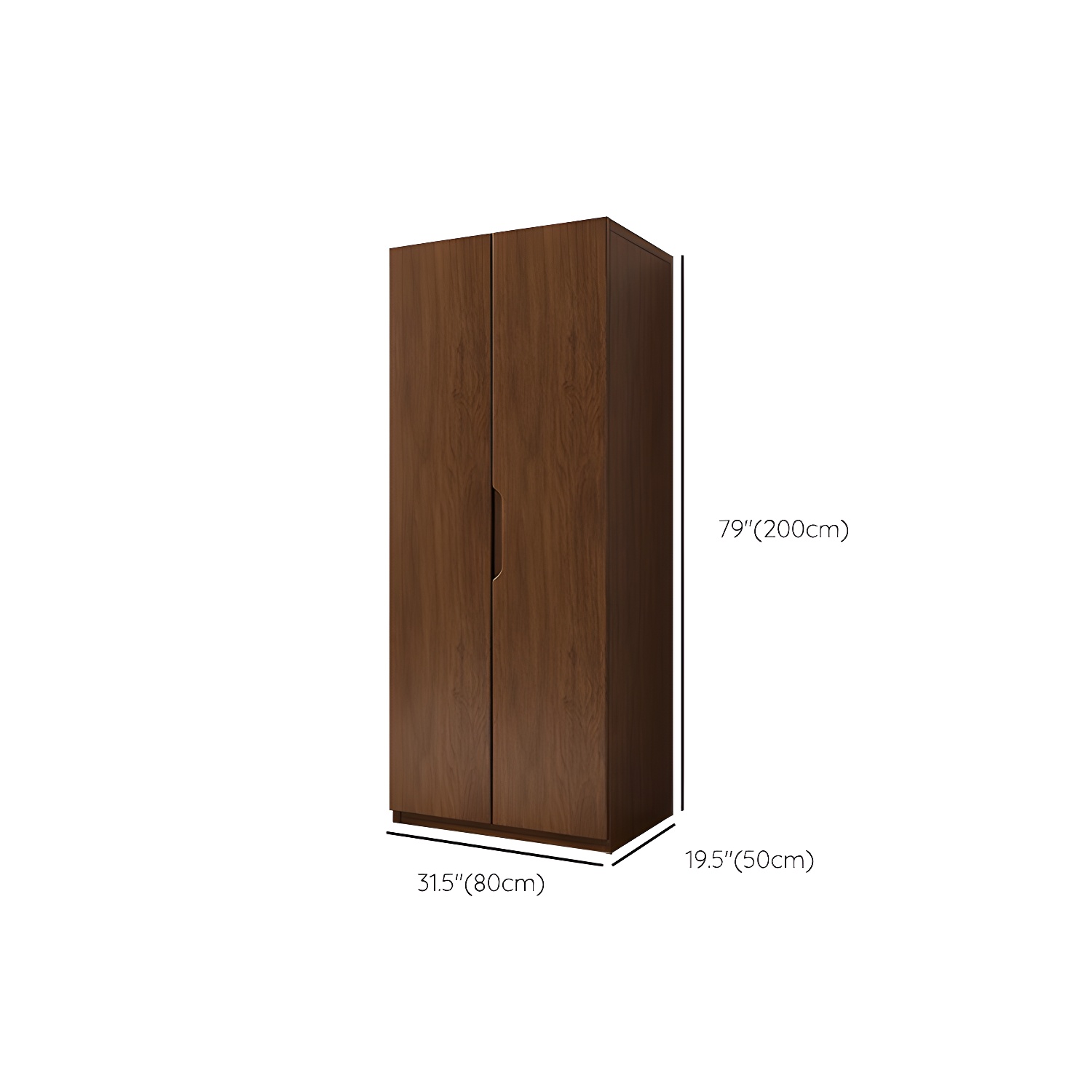 Contemporary Oak Solid Wood Wardrobe Freestanding Multifunctional Wardrobe - image 11