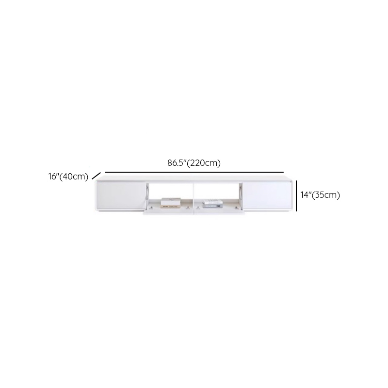 Simple White Lumber TV Stand with Cable Management & 3 Drawers/4 Drawers/6-Drawer - image 10