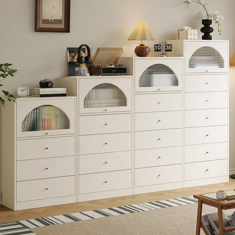 Chalk Casual Composite Wood Combo Dresser with Shelves, 6/3/5 Drawers, Hutch, Vertical - image 2