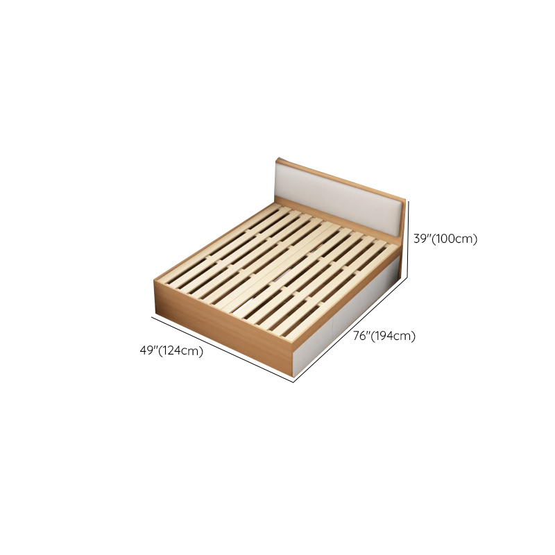 Natural Color Solid Color Storage Included Bed with 3 Storage Boxes for Bedroom - image 12