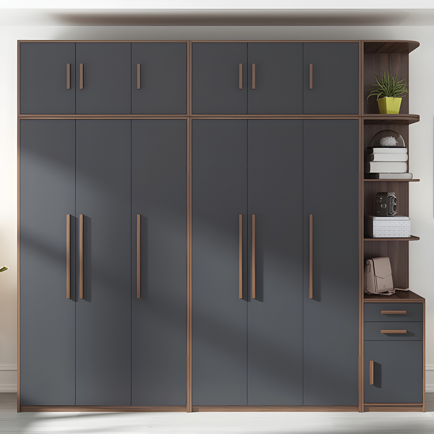Contemporary Wardrobe Armoire Engineered Wood Wardrobe Closet - image 15