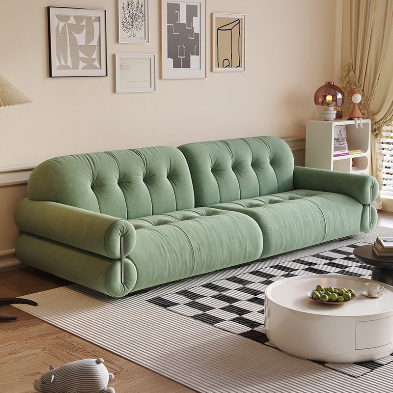 Modern Solid Color Tear Resistant Standard Sofa in Grey/Auburn/Ivory for 4-seater/Seats 5/3-seater - image 4