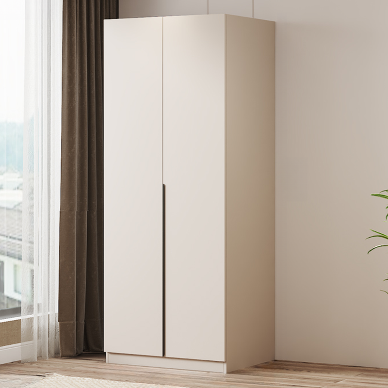 Minimalist Laminate Independent Wardrobe Closet with Soft Close Door, Interior Shelves, and Clothing Rod